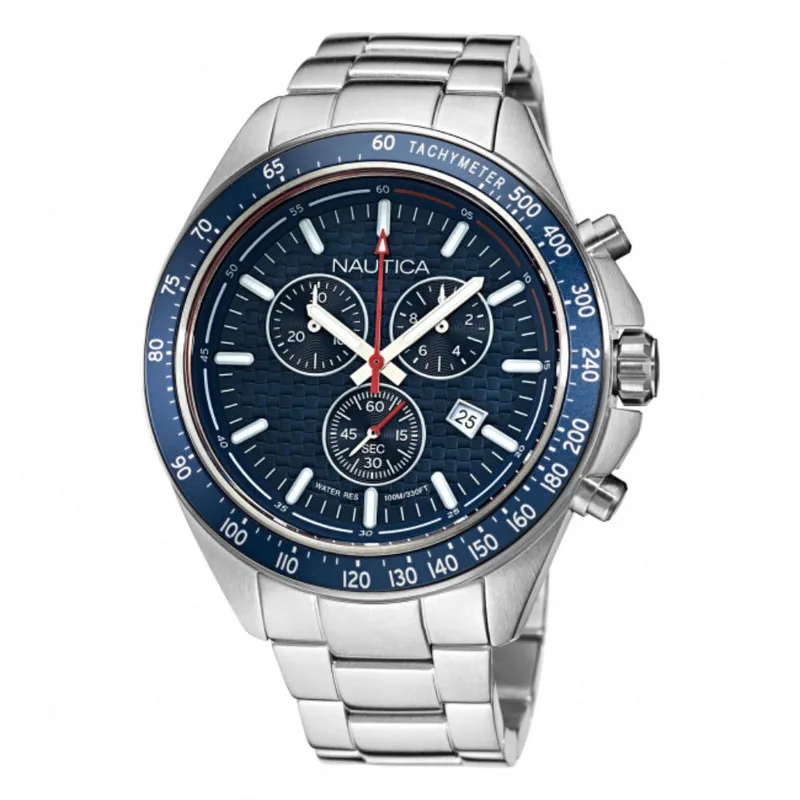 Ρολόι Ανδρικό Ασημί Stainless Steel NAUTICA κωδ NAPOBS113