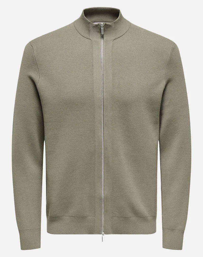 ONLY&SONS ONSCOOPER REG LS 12 CARDIGAN KNIT FRML 22035017-Walnut Biege