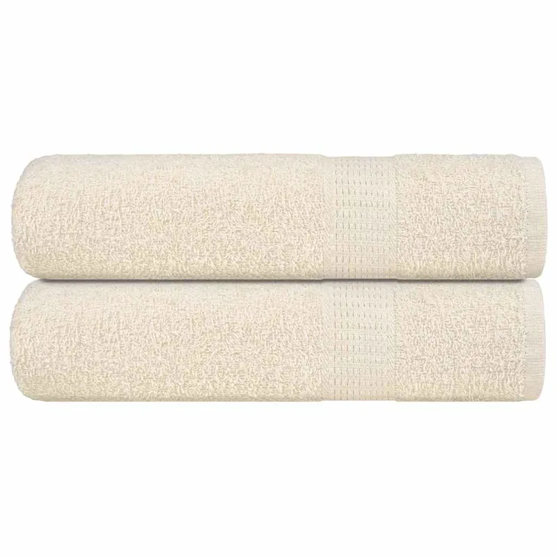 vidaXL Χειροπετσέτες FROGN 2 τεμ. Κρεμ 50x100 εκ. 360 γρ./τ.μ.