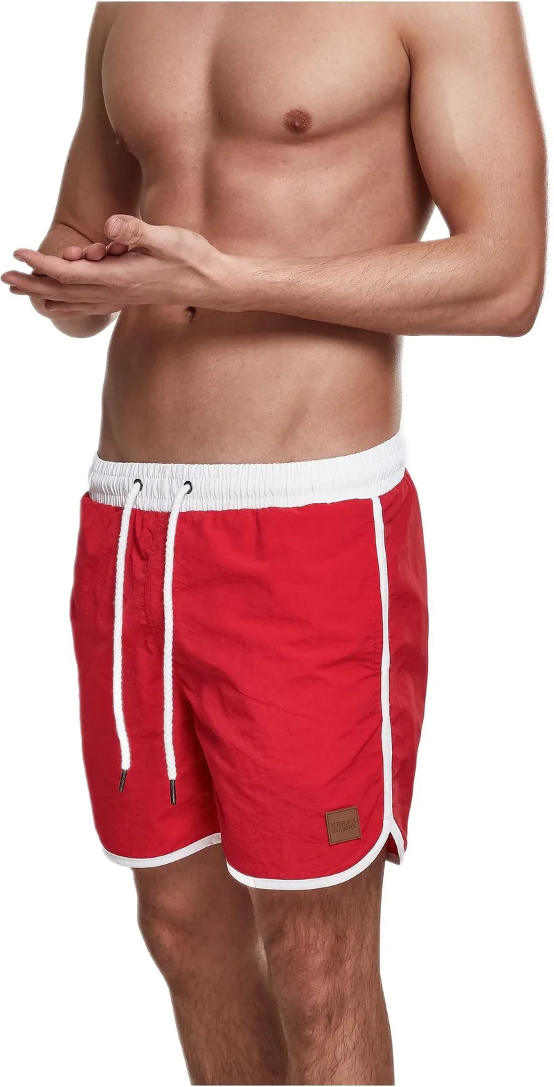 Retro Swimshorts Urban Classics TB2050-01314 firered/white