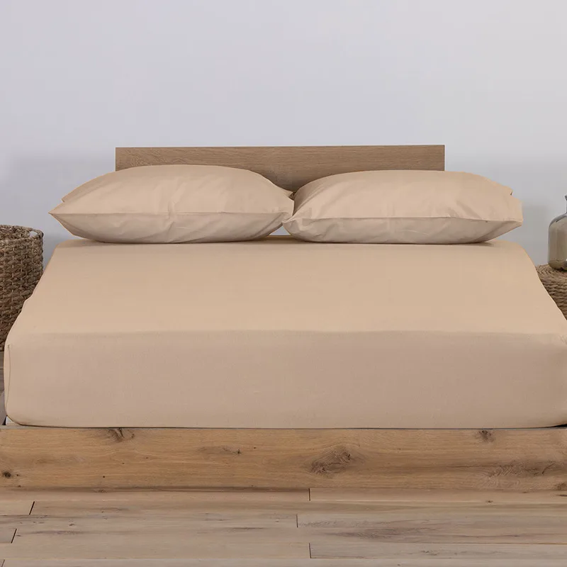 Σεντόνι Μεμονωμένο Διπλό 140X200+30 Nef Nef Jersey 730-Μπεζ Με Λάστιχο (140x200+30)