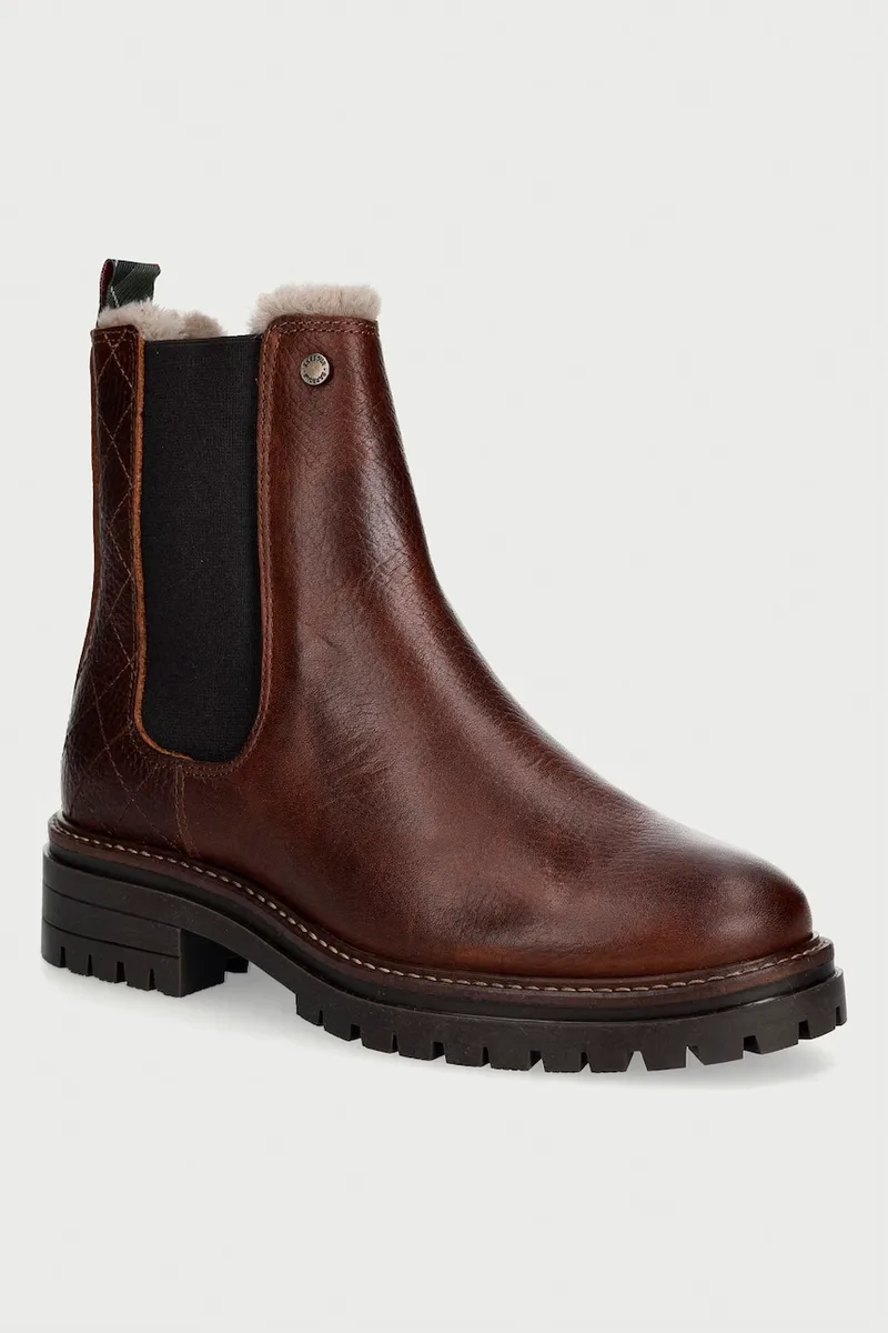 Barbour μπότες τσέλσι με ίσιο τακούνι Γυναικείες δερμάτινες Evie