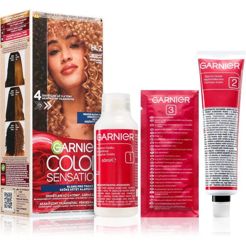 Garnier Color Sensation βαφή μαλλιών για ξάνοιγμα των μαλλιών απόχρωση HL2 Dark Brown Hair 1 τμχ