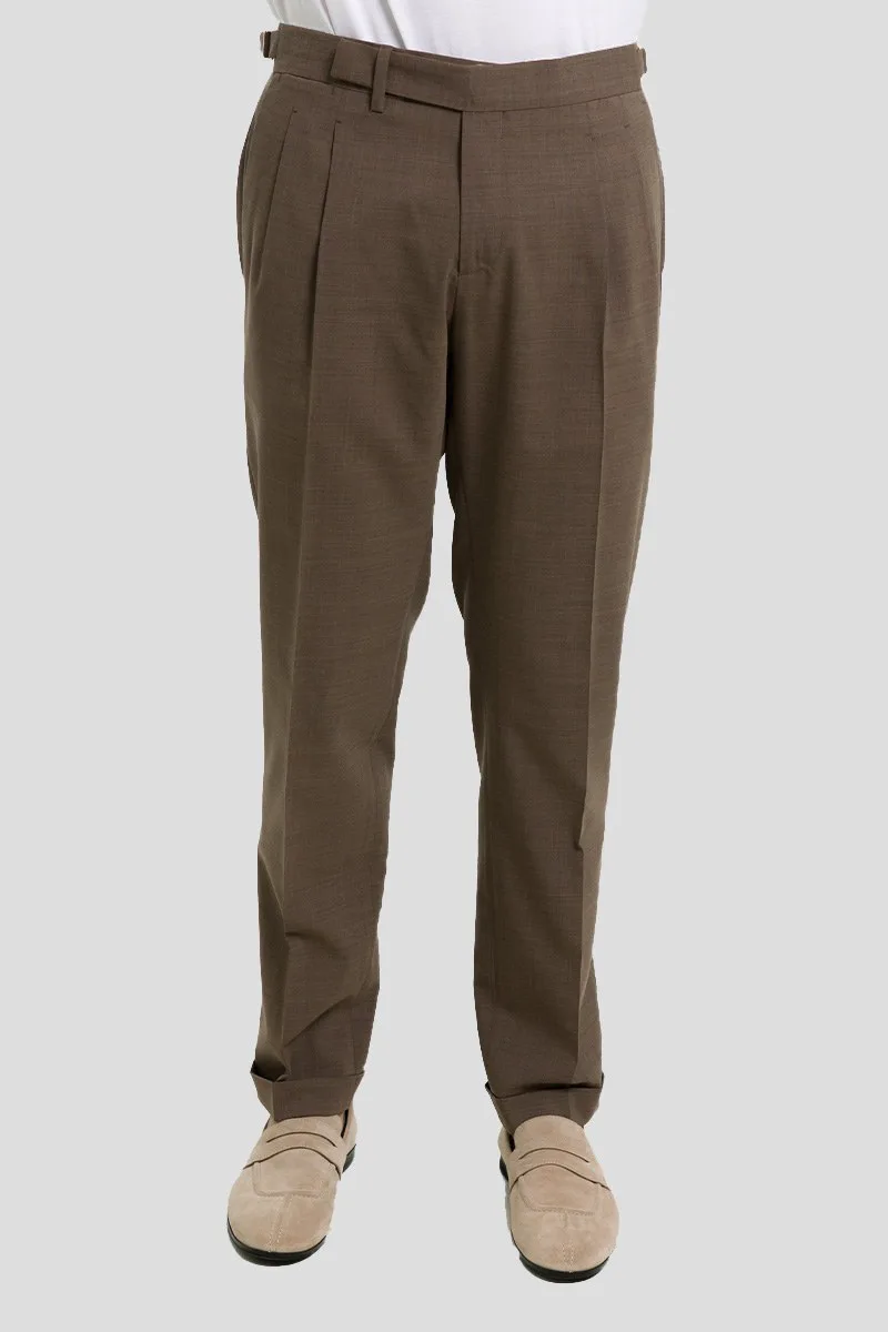 BRIGLIA Ανδρικό Καφέ Brown Earth Fitted Trousers