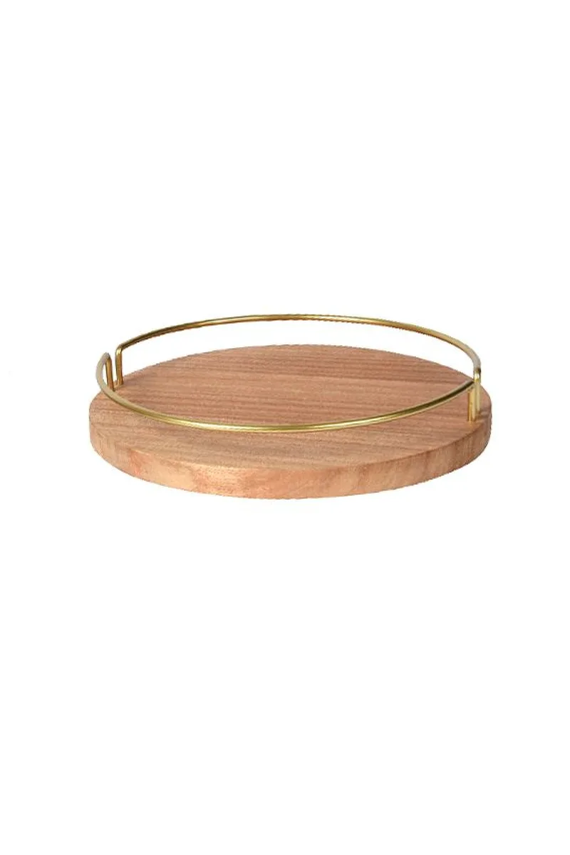 Δισκος Απο Ξυλο Ακακιας 26.5Cm 26.5x26.5x5cm Μονόχρωμο Kaeming