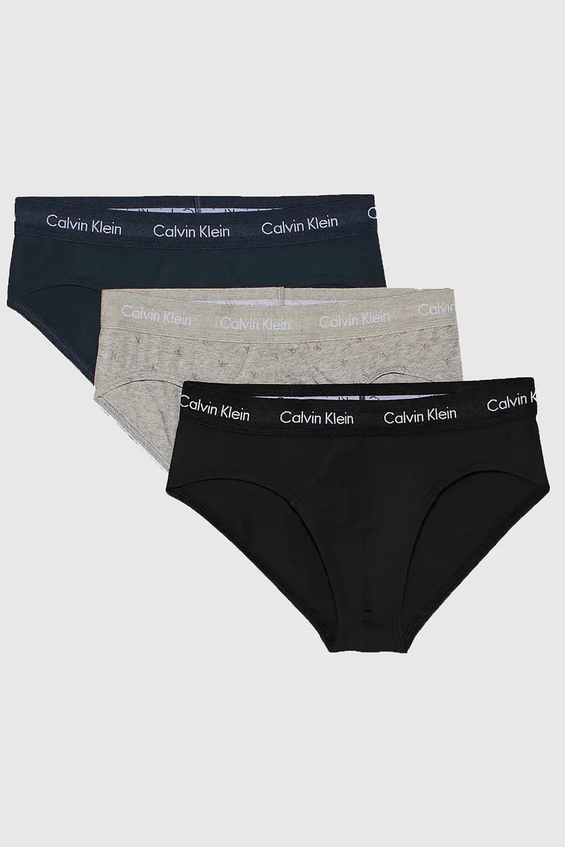 Calvin Klein Ανδρικά σλιπ Cotton Stretch Hip Briefs (Συσκ. 3 τμχ.)-U2661G-QY5