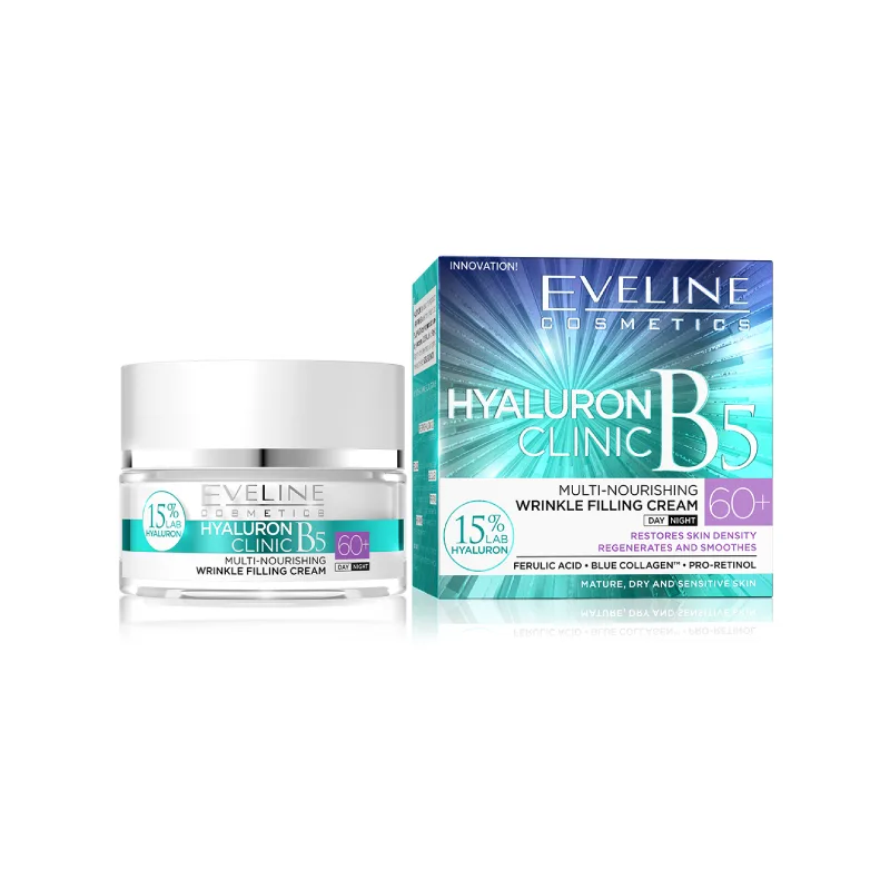 Eveline Hyaluron Clinic Anti Wrinkle Cream 60+ 50ml