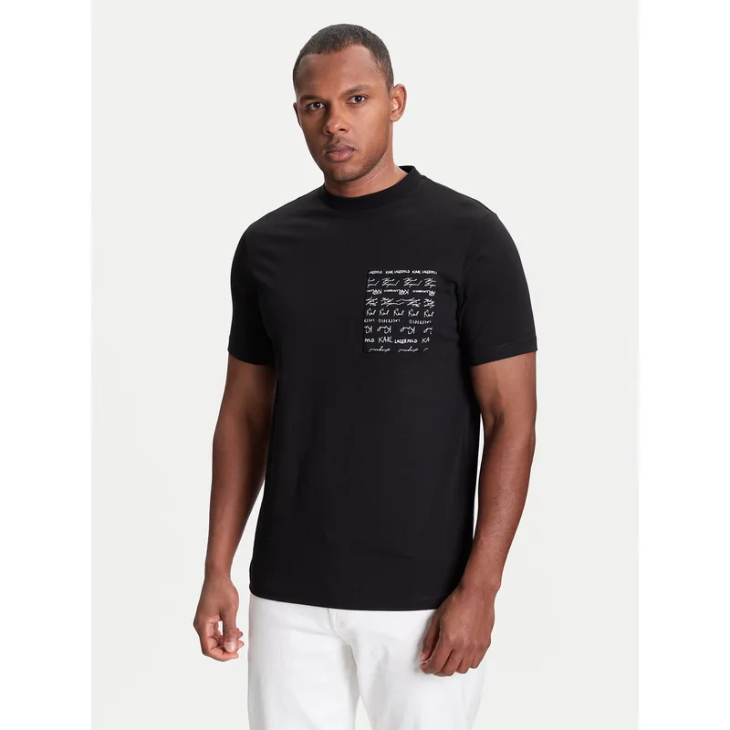 KARL LAGERFELD T-Shirt 755041 553225 Μαύρο Regular Fit