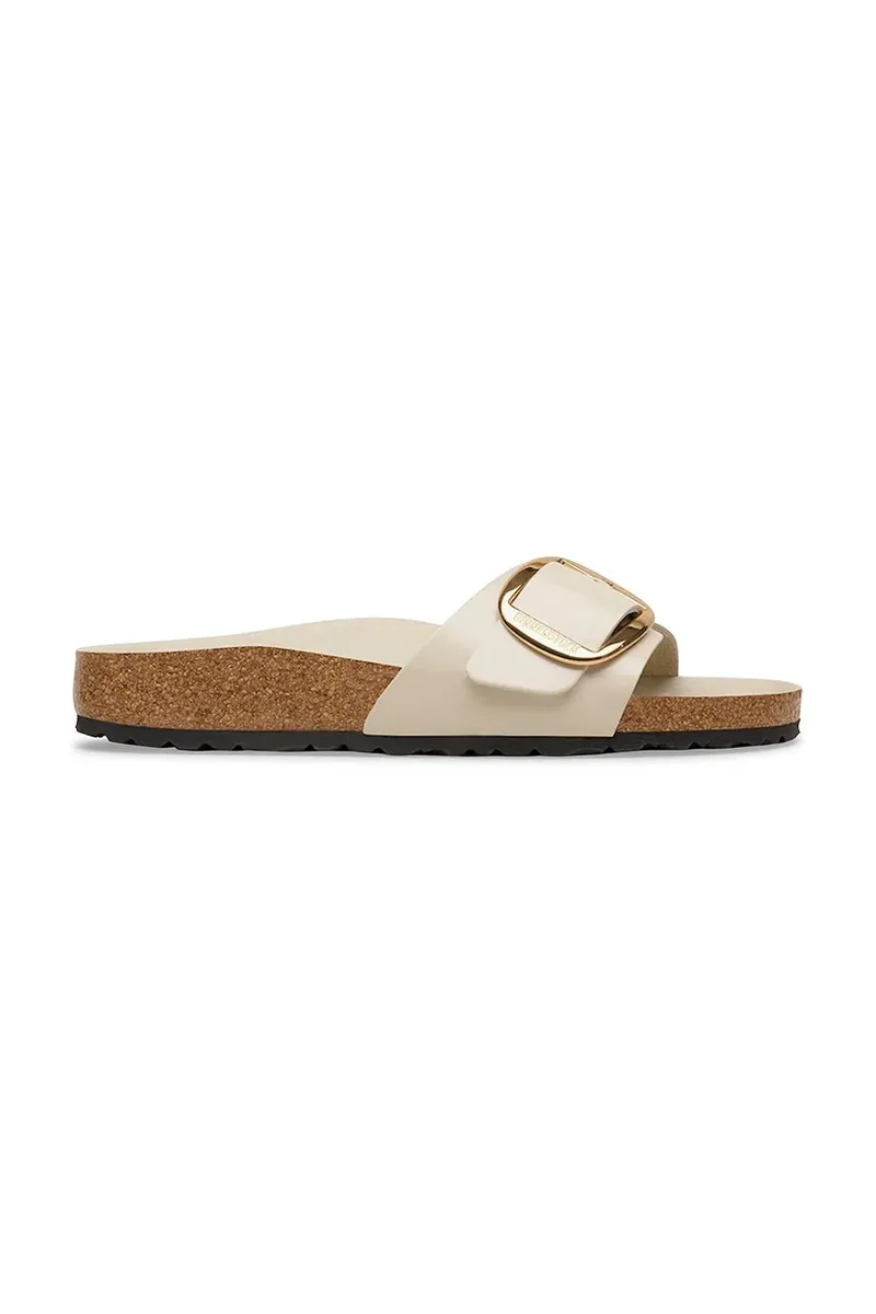 Birkenstock σαγιονάρες με επίπεδο τακούνι γυναικείες δερμάτινες Madrid Big Buckle