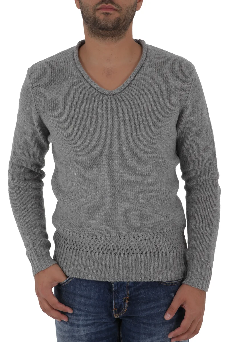 Πουλόβερ Antony Morato Πλέξη Ribbed 142AMBA0SW286500035E-9005 Ανδρικό