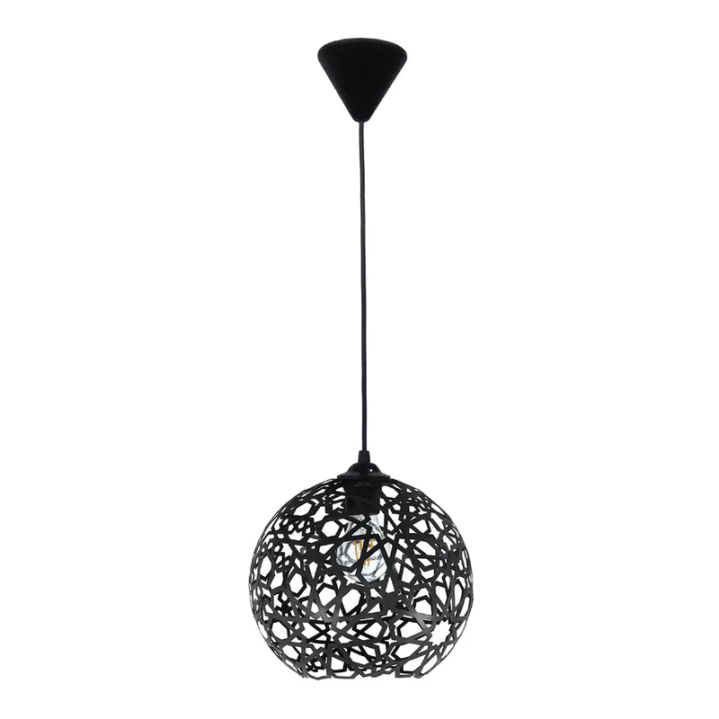 Φωτιστικό Οροφής Μονόφωτο Heronia Tunis Black 34-0269