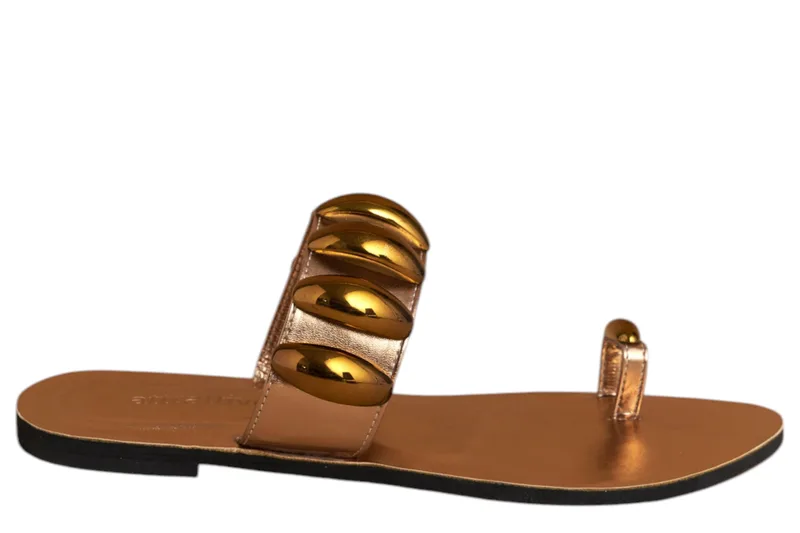 Σανδάλια Attrattivo Με Χρυσές Λεπτομέρειες 9Y22571-BRONZE Γυναικείο