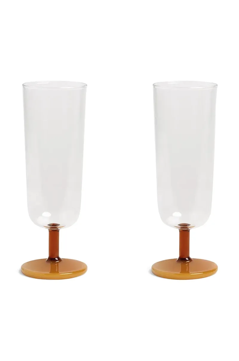 Σετ ποτηριών σαμπάνιας &k amsterdam mingle amber 250 ml 2-pack