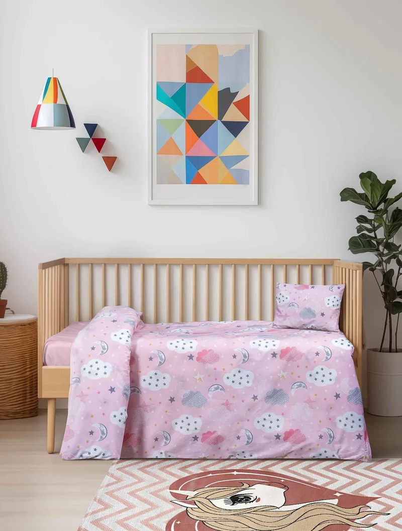 Σετ Σεντόνια Κούνιας 3 Τεμαχίων Madi Skyerstar 120x170