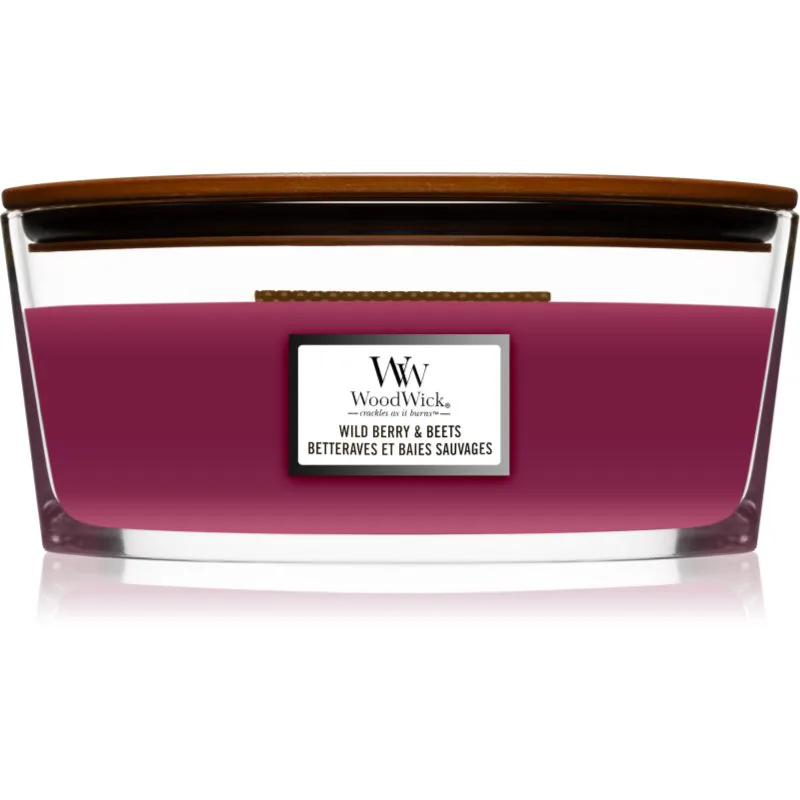 Woodwick Wild Berry & Beets αρωματικό κερί με ξύλινο φιτίλι (hearthwick) 453,6 γρ