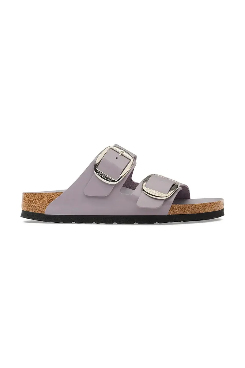 Birkenstock σαγιονάρες Γυναικεία δερμάτινες Arizona Big Buckle Natural Leather Patent