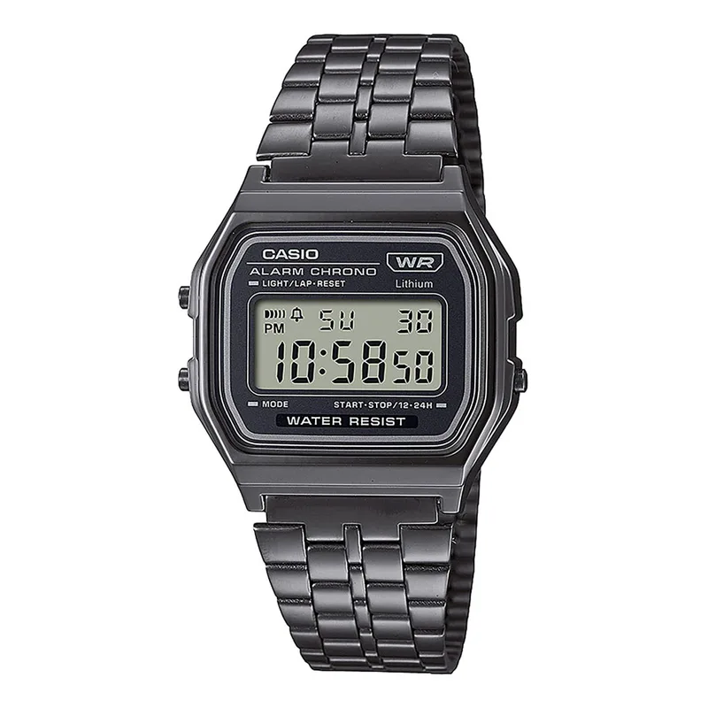 CASIO Vintage Silver Stainless Steel Bracelet A-158WETB-1AEF