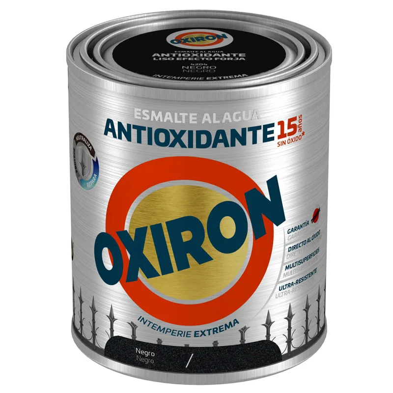 Χρώμα Αντισκωριακό Νερού TITAN OXIRON LISO BRILLANTE AGUA NEGRO 750ml