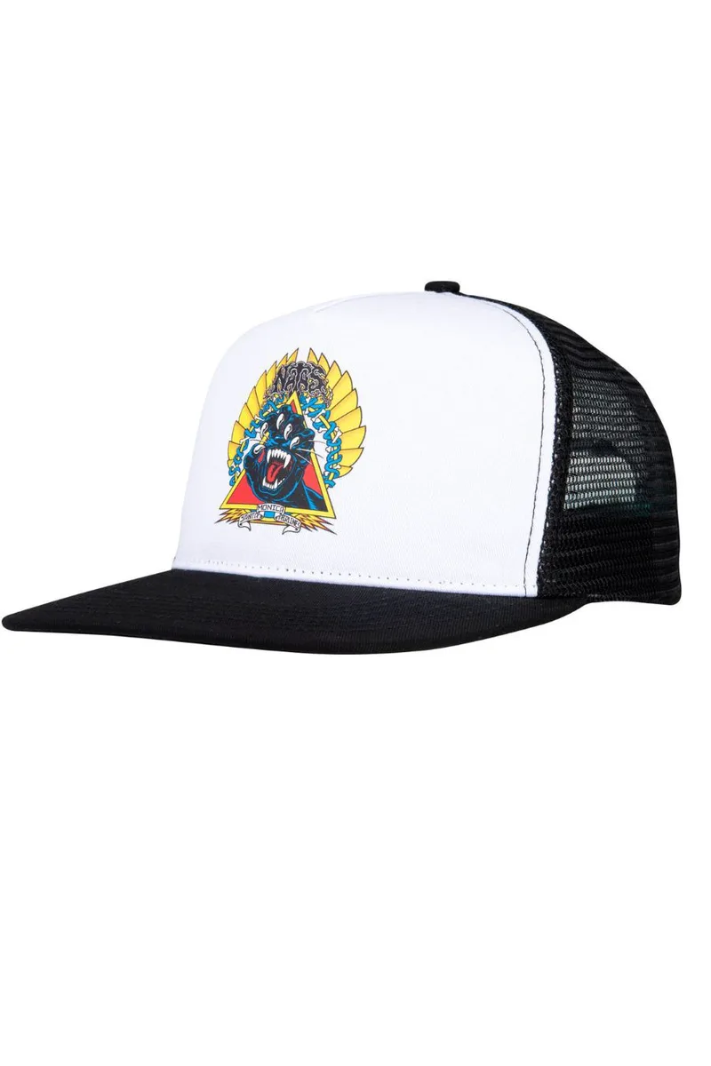 SANTA CRUZ καπέλο jockey Natas Screaming Panther Meshback - Λευκό-SCA-CAP-0463-WHITE