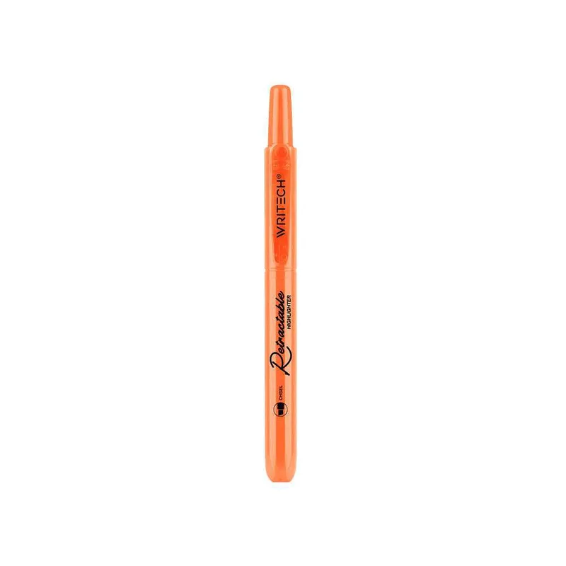 Writech Μαρκαδόρος Υπογράμμισης Κουμπί Πλακέ 1-4mm Retractable Neon Πορτοκαλί 545694