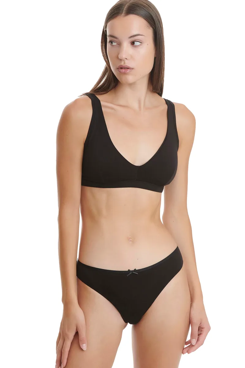 Walk Γυναικείο εσώρουχο Brazilian slip bamboo με δαντέλα-W2043-02
