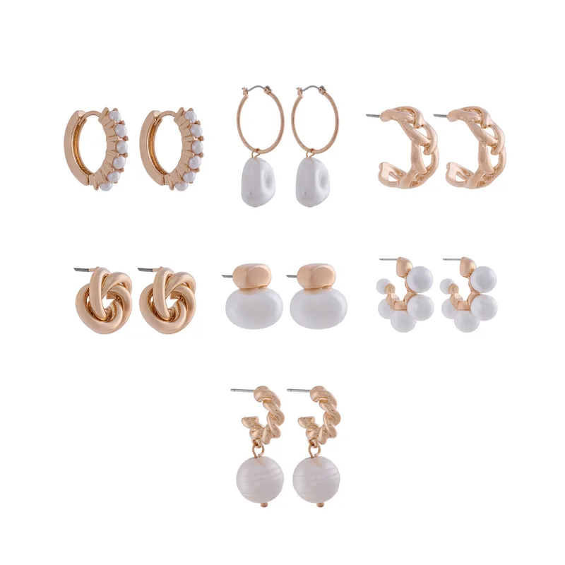 Σετ σκουλαρίκια Aldo Sevenlooks 14088487 Χρυσό