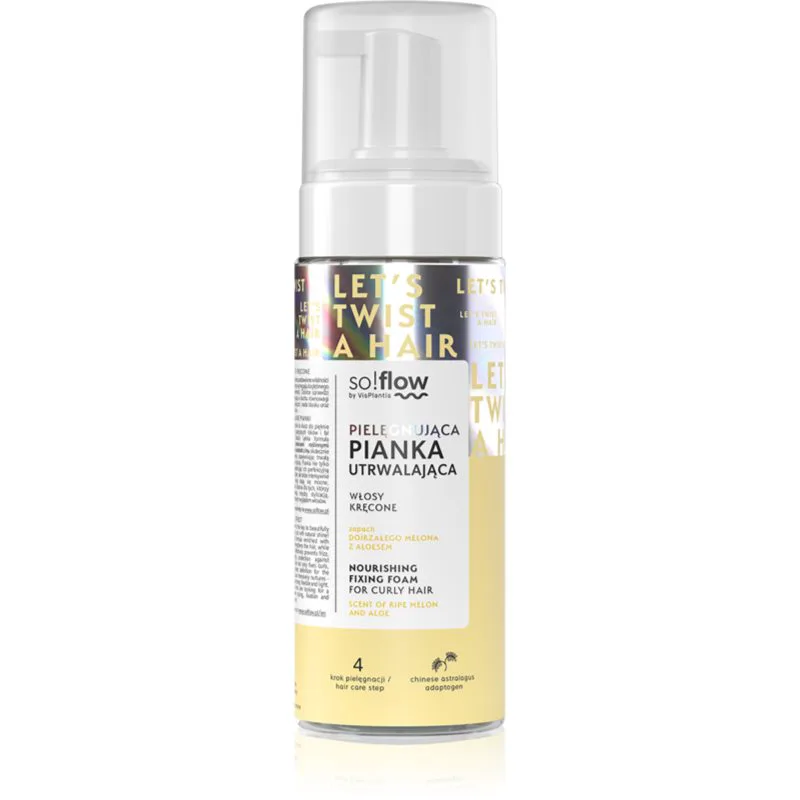 so!flow Curly Hair Nourishing Fixing Foam αφρός σε σγουρά μαλλιά 170 ml