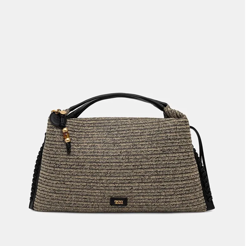 DKNY ΓΥΝΑΙΚΕΙΑ HOBOS HANDBAG ROCCO R61CYP91 E271 NATURAL/BLACK