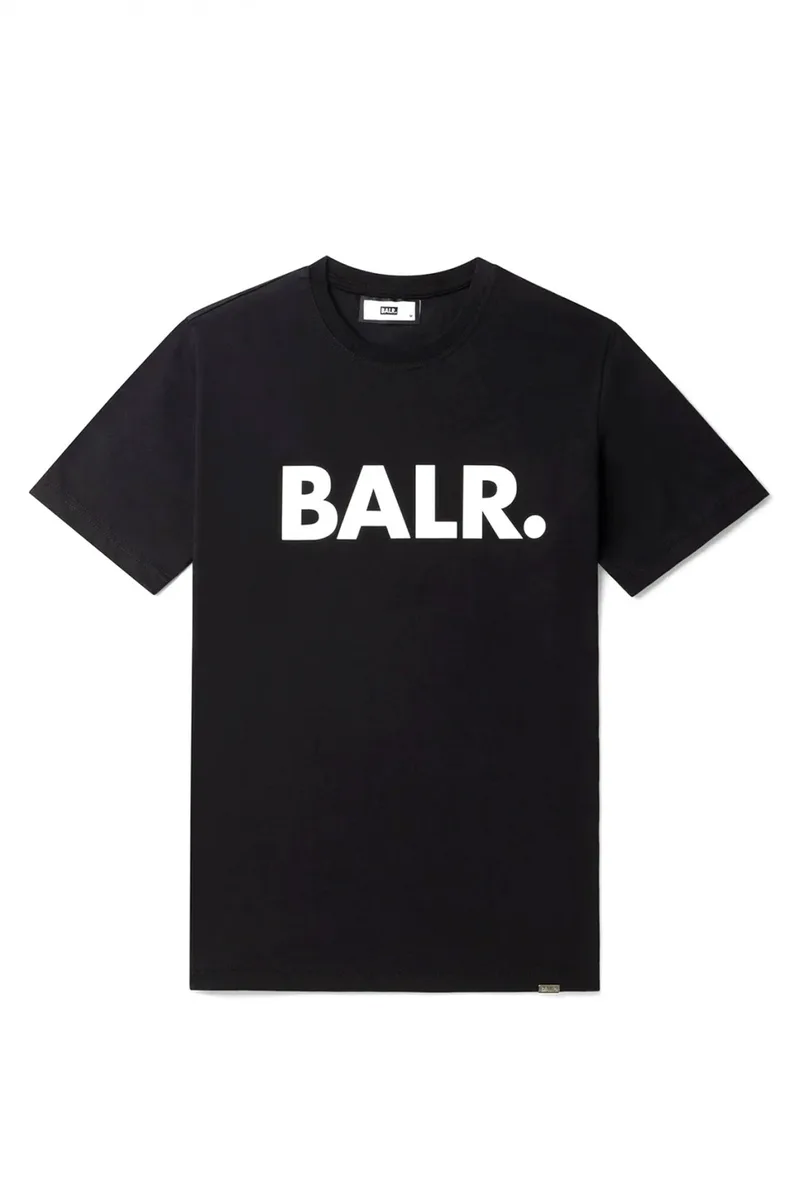 BALR. T-SHIRT BRAND STRAIGHT FIT LOGO ΜΑΥΡΟ