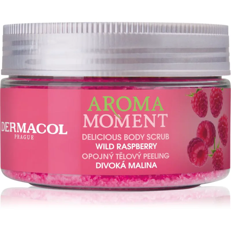Dermacol Aroma Moment Wild Raspberry απολέπιση ζάχαρης για το σώμα με άρωμα σμέουρων 200 γρ