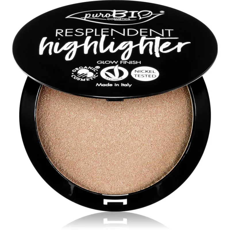 puroBIO Cosmetics Resplendent Highlighter κρεμώδες λαμπρυντικό απόχρωση 01 Sparkling Wine 9 γρ