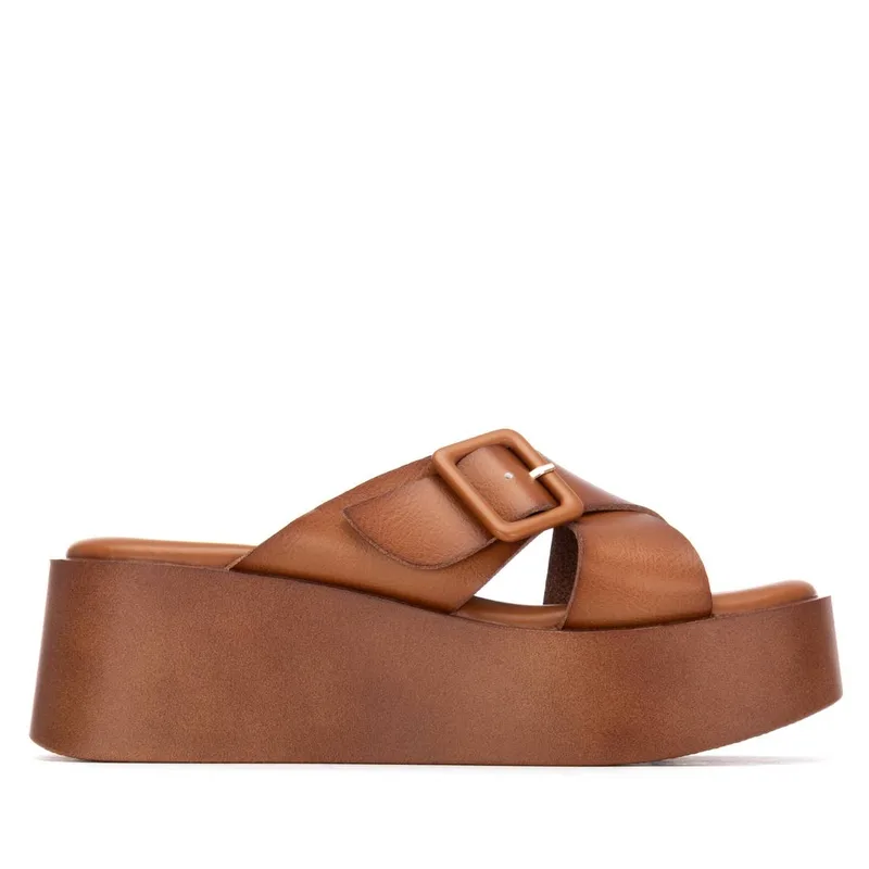 Γυναικεία Refresh Γυναικείο Mule Flatform 175121 Vegan ΚΑΜΕΛ