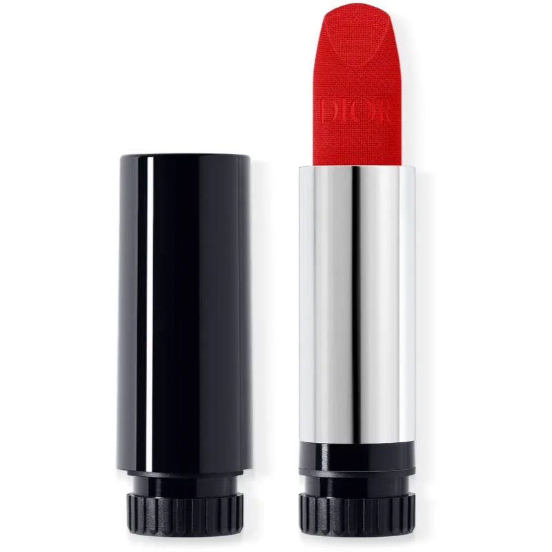 DIOR Rouge Dior The Refill μακράς διαρκείας κραγιόν ανταλλακτικό απόχρωση 999 Velvet 3.5 γρ