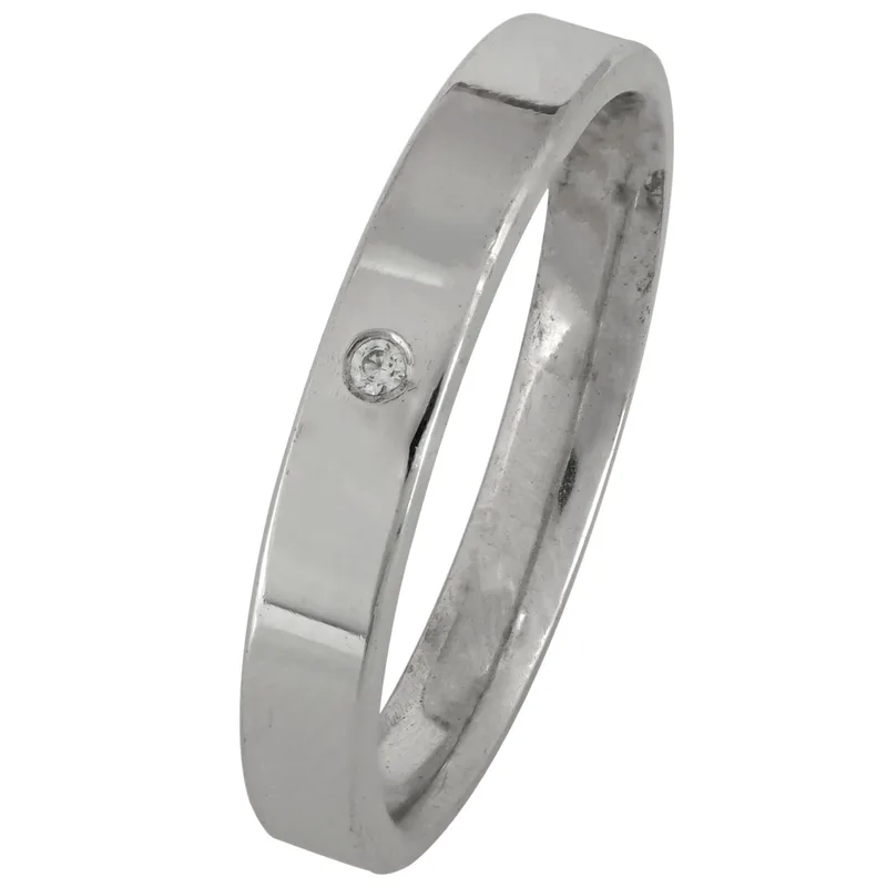 Λευκόχρυση Βέρα Γάμου με ή χωρίς Πέτρες WR169W k9 diamonds