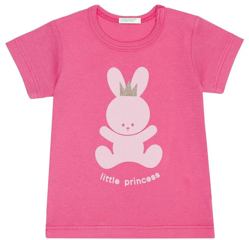 T-SHIRT BENETTON BASICO BABY ΦΟΥΞΙΑ (68 CM)-(6-9 ΜΗΝΩΝ)