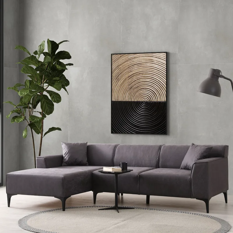 Γωνιακός Καναπές New Petra L Corner - Anthracite 560Are5148 (250x69x145)