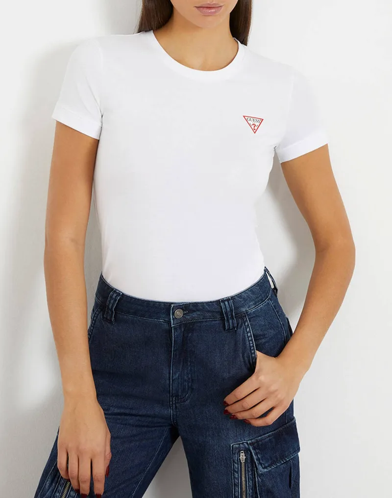 GUESS SS CN MINI TRIANGLE TEE ΜΠΛΟΥΖΑ ΓΥΝΑΙΚΕΙΟ W2YI44J1314-G011 White