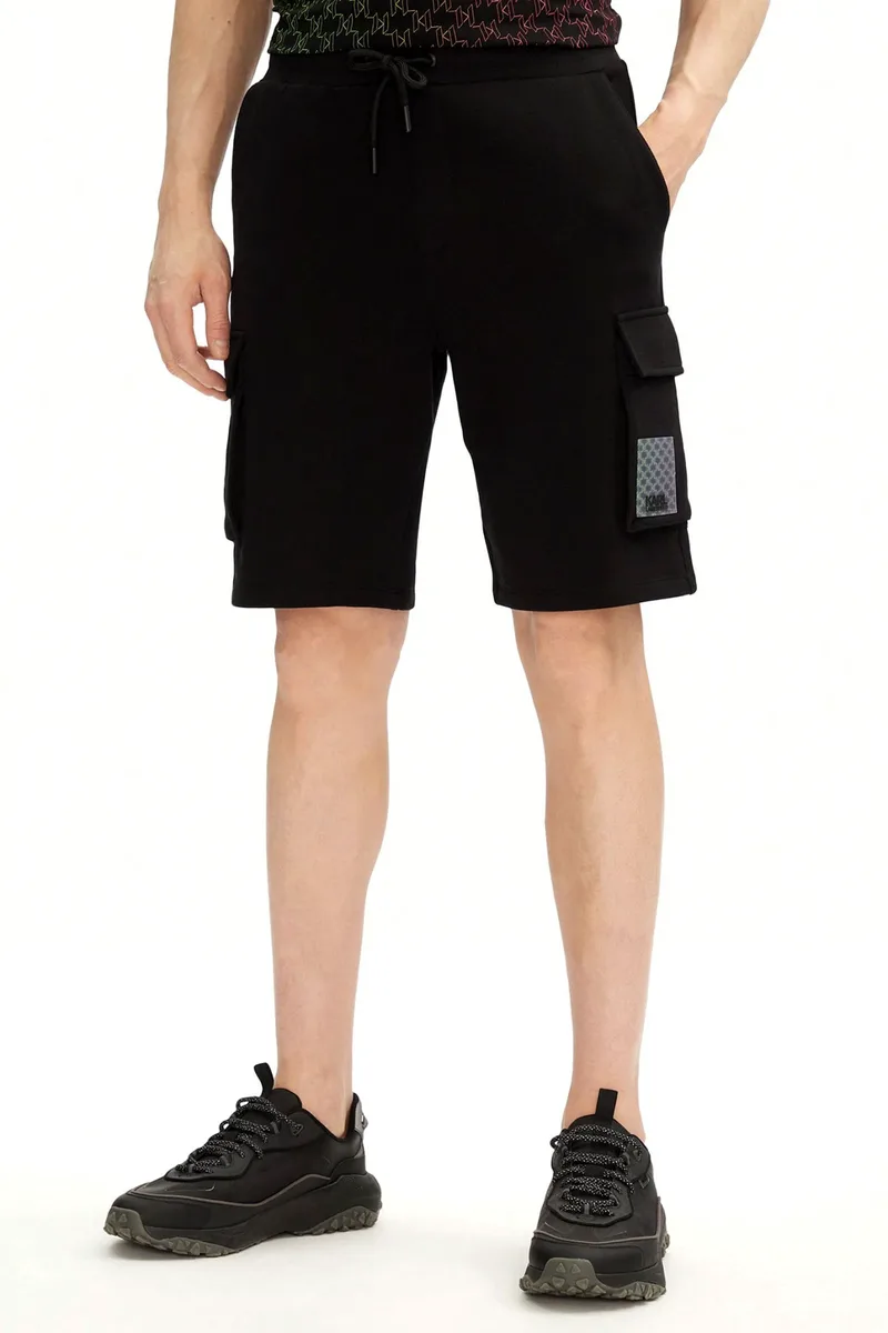 KARL LAGERFELD ΒΕΡΜΟΥΔΑ ΦΟΥΤΕΡ CARGO LOGO ΜΑΥΡΟ