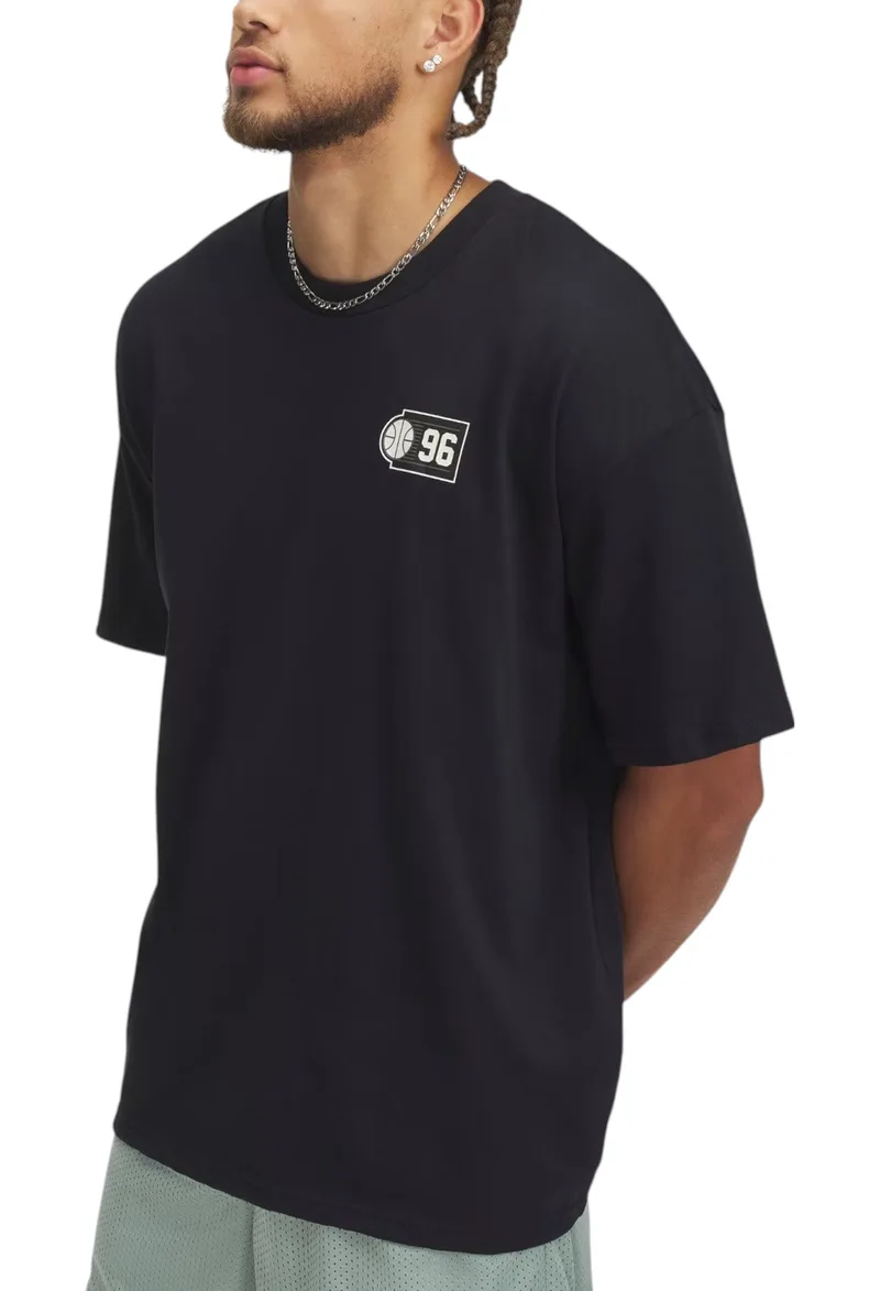Μπλούζα Κοντομάνικη Under Armour HWT Hoops Courtside SS 1390191-001 Ανδρικό