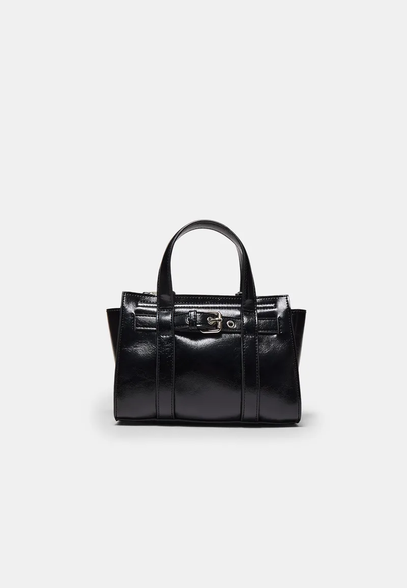 Stradivarius Μικρή Τσάντα Tote Με Αγκράφα Μαύρο Os