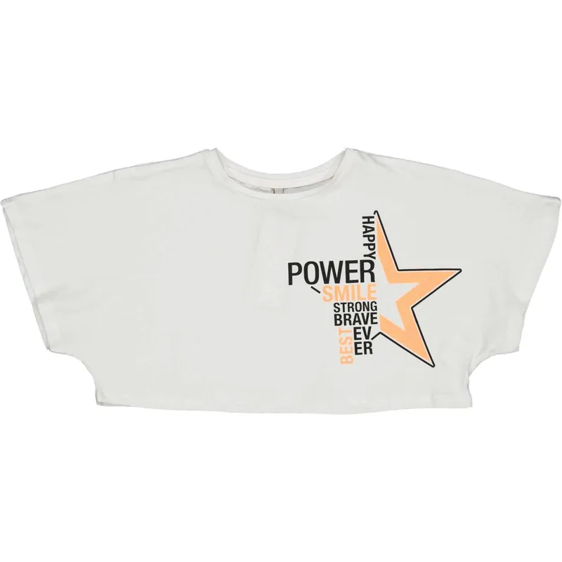Μπλούζα μακό crop overized κορίτσι Trybeyond-999.44479.00.15A-WHITE