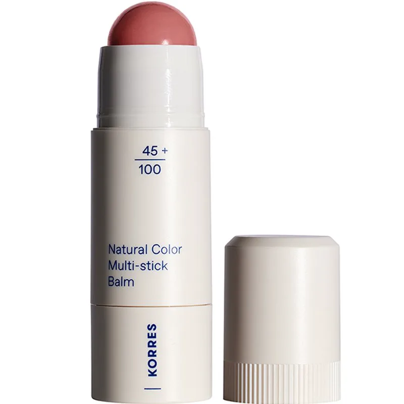 Korres Natural Collor Multi Stick Balm Πολυχρηστικό Stick με Κρεμώδη Υφή για Φυσικό Αποτέλεσμα & Λάμψη 4,5g - 12 Petal Ροζ