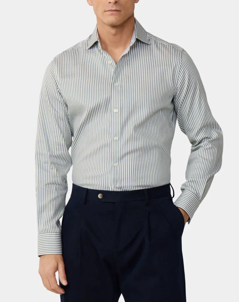 HACKETT DROP 2A DOUBLE FACE BENGAL STR ΠΟΥΚΑΜΙΣΟ ΑΝΔΡΙΚΟ HM3010648-621 LightGreen
