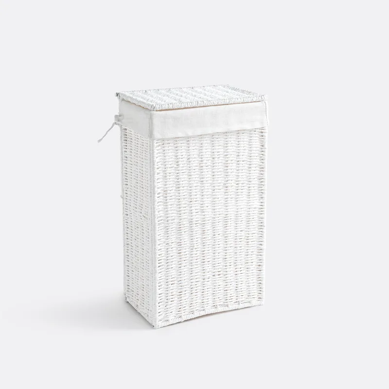 Καλάθι απλύτων από πλεκτό χαρτί Μ22xΠ32xΥ55cm
