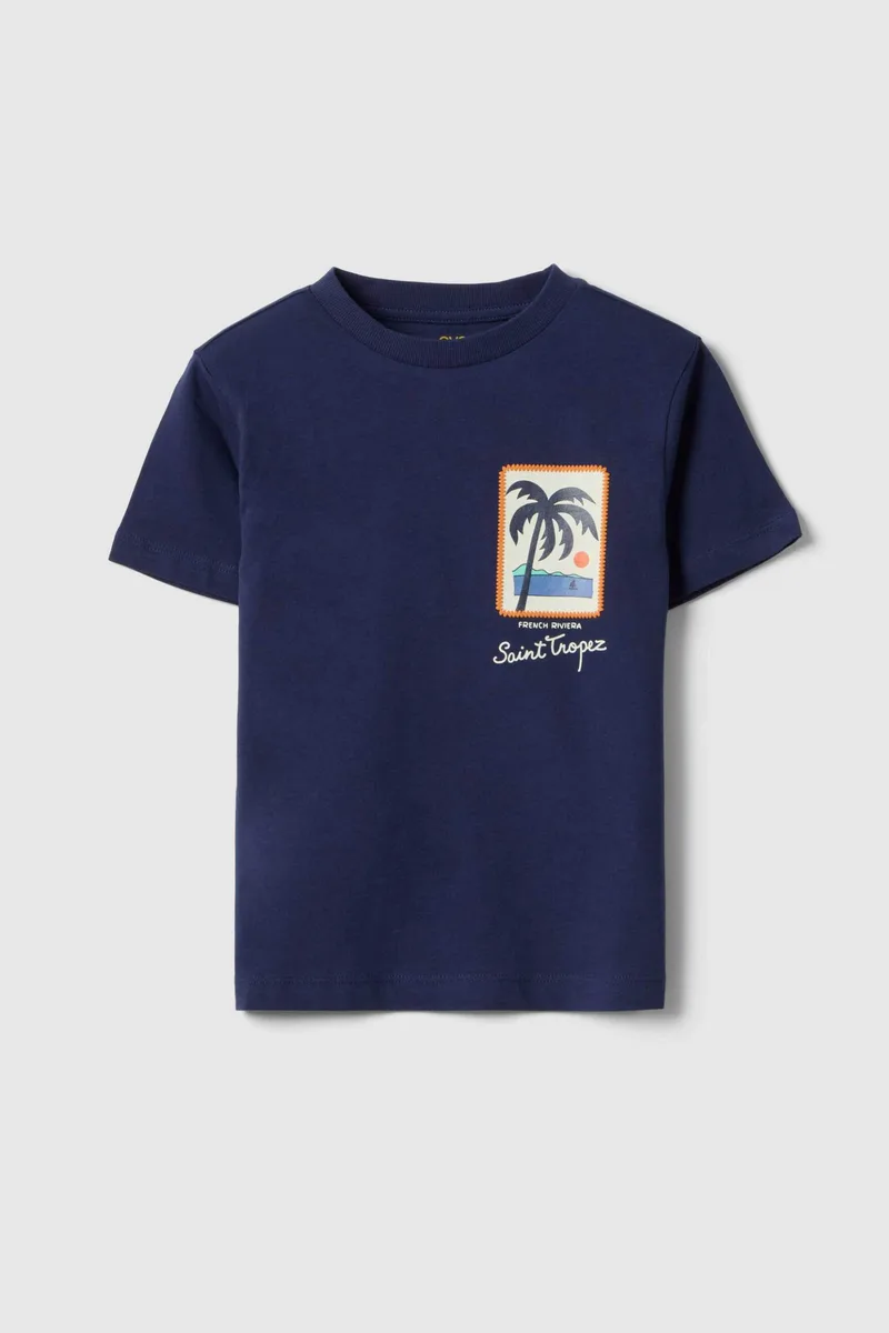 OVS παιδικό T-shirt με print Regular Fit - 002613889 Σκούρο Μπλε