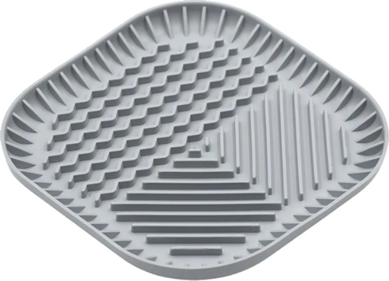 ΠΙΑΤΟ ΣΚΥΛΟΥ FIBOO SLOW FEEDER FIBOOWL MAT MEDIUM ΓΚΡΙ (19X19CM)