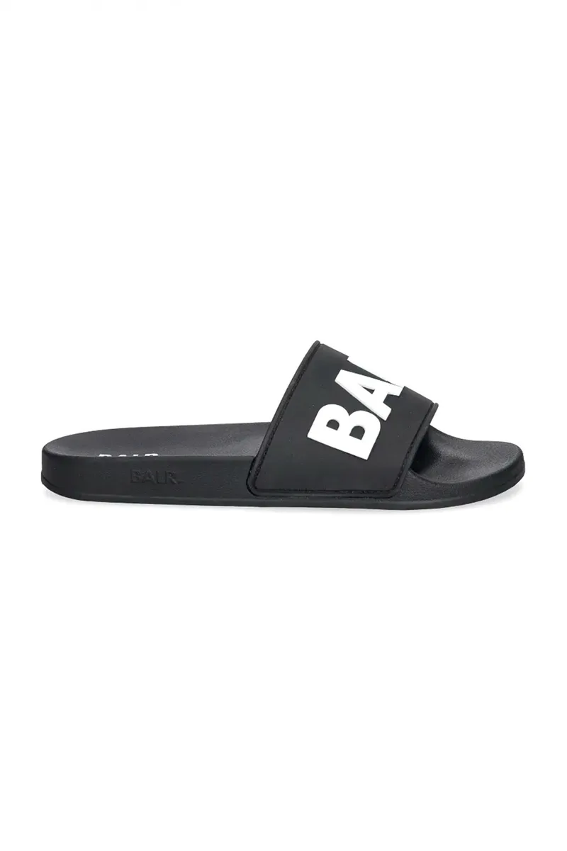 BALR. ΠΑΝΤΟΦΛΕΣ BEACH SLIDE LOGO ΜΑΥΡΟ-ΛΕΥΚΟ