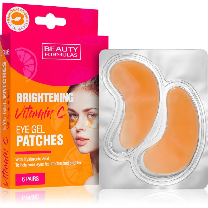 Beauty Formulas Vitamin C λαμπρυντική μάσκα Τα μάτια 6x2 τμχ
