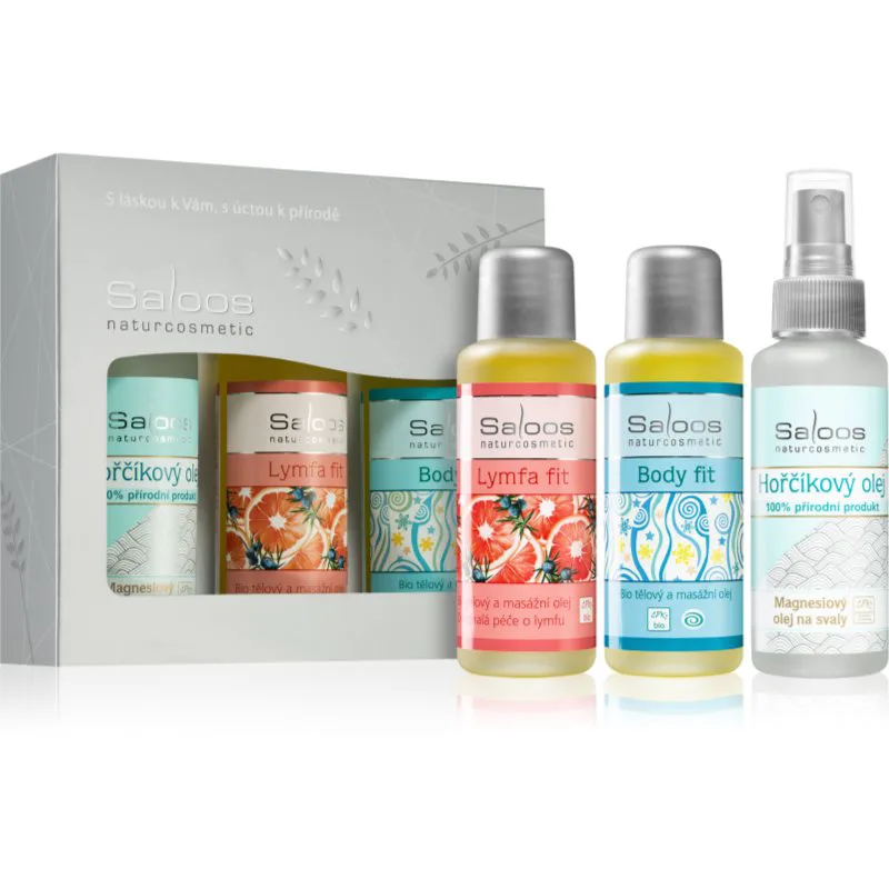 Saloos Bio Body And Massage Oils Body Fit & Lymfa Fit & Magnesium σετ δώρου για αθλητές