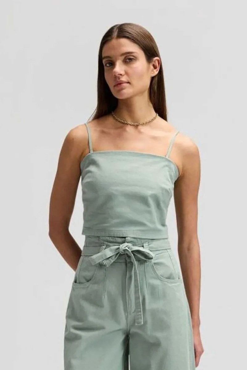 Lee® γυναικείο αμάνικο τοπ μονόχρωμο "Strappy Tank" - 112378263 Πράσινο Ανοιχτό